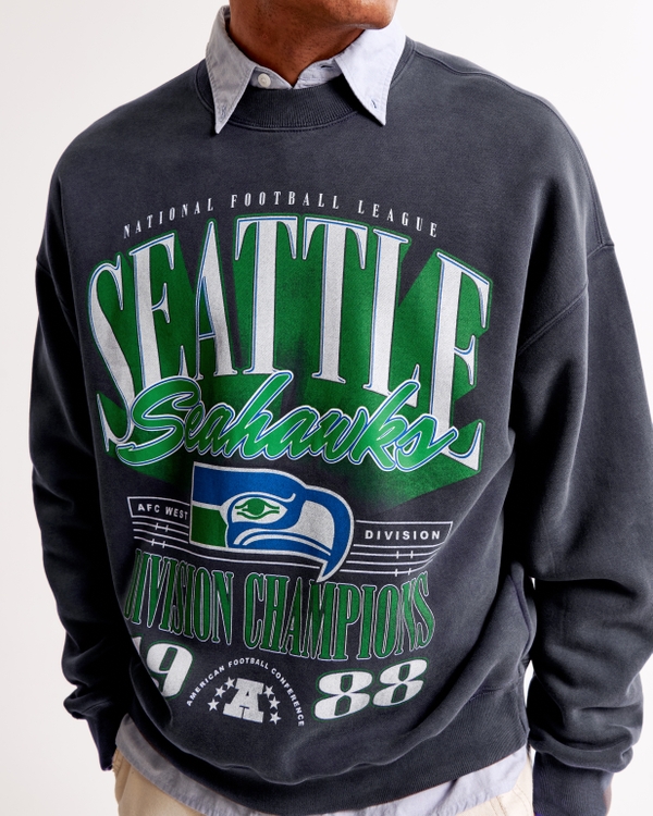 Seattle Seahawks Graphic Crew Sweatshirt