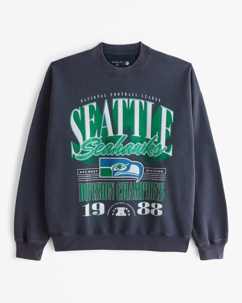 Seattle Seahawks Graphic Crew Sweatshirt