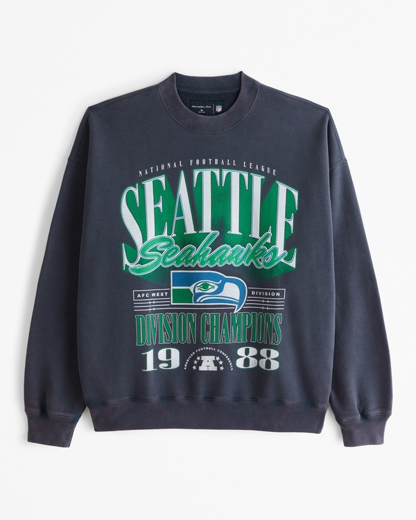 Seattle Seahawks Graphic Crew Sweatshirt