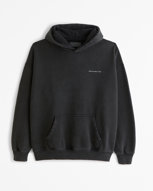 Small-Scale Logo Popover Hoodie, Black