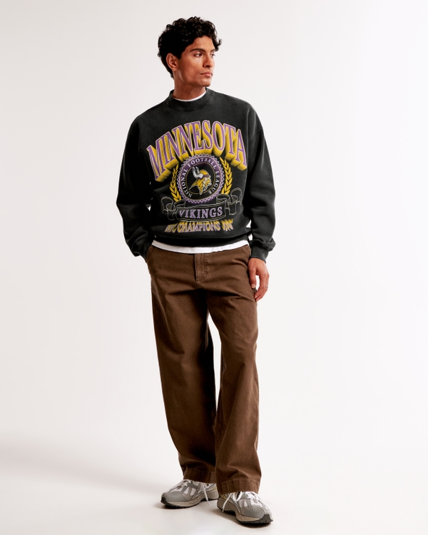 Minnesota Vikings Graphic Crew Sweatshirt