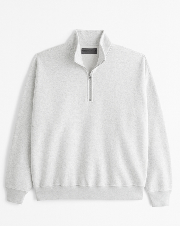 Essential Half-Zip Sweatshirt, Light Heather Gray