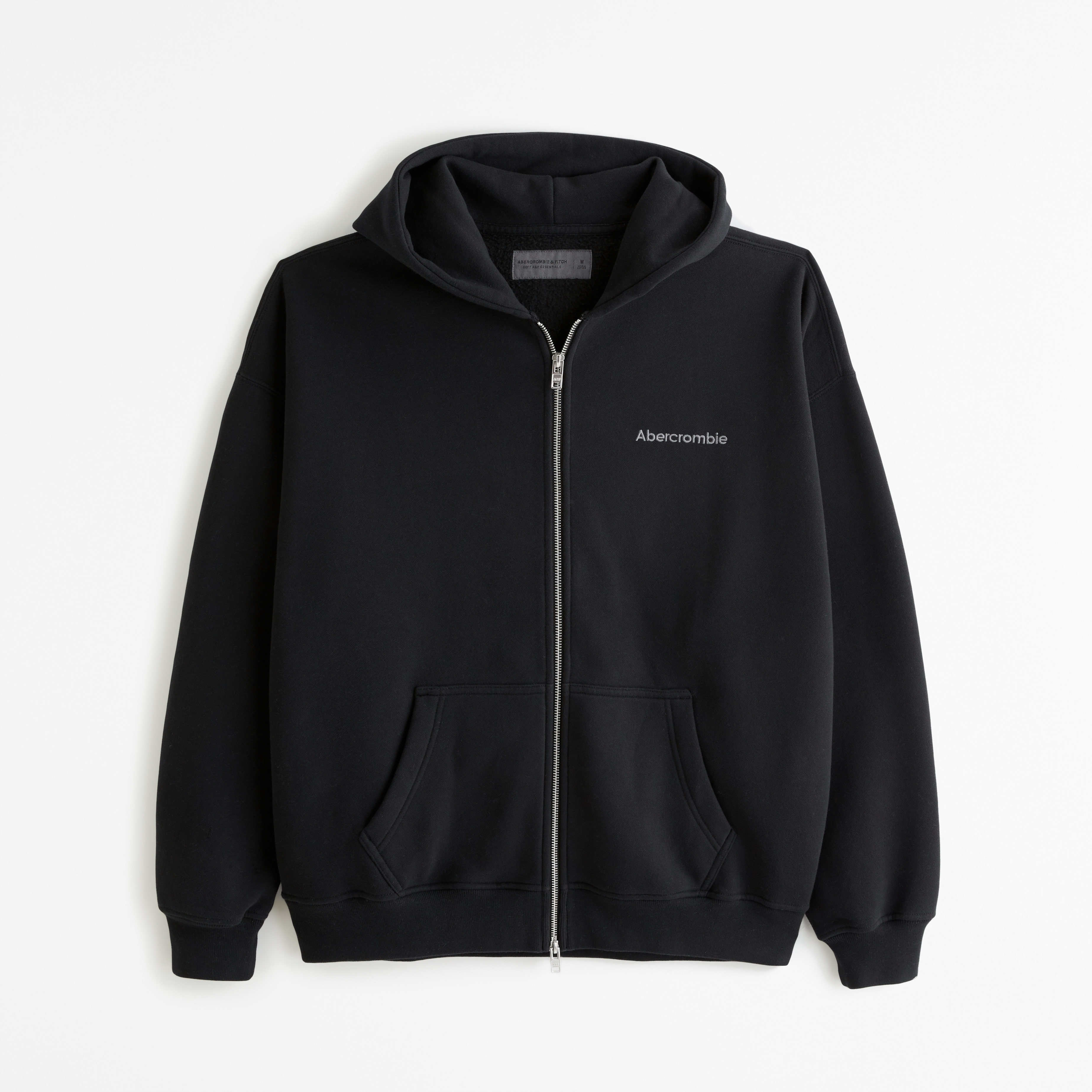 Logo full zip store hoodie abercrombie