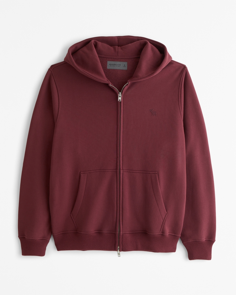 Men s Premium Heavyweight Icon Full Zip Hoodie Men s Tops Abercrombie