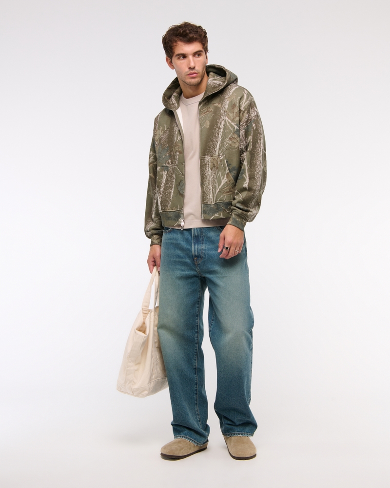 Essential Cropped Full-Zip Hoodie