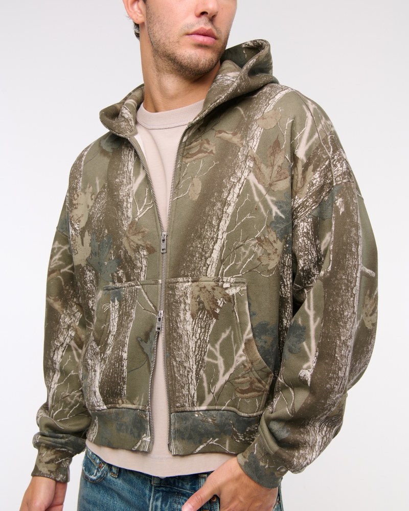 Essential Cropped Full-Zip Hoodie