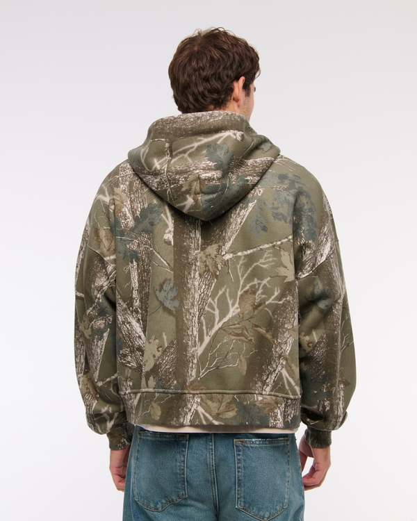 Essential Cropped Full-Zip Hoodie