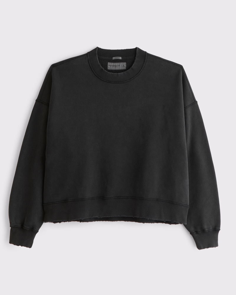 Cropped crew neck sale