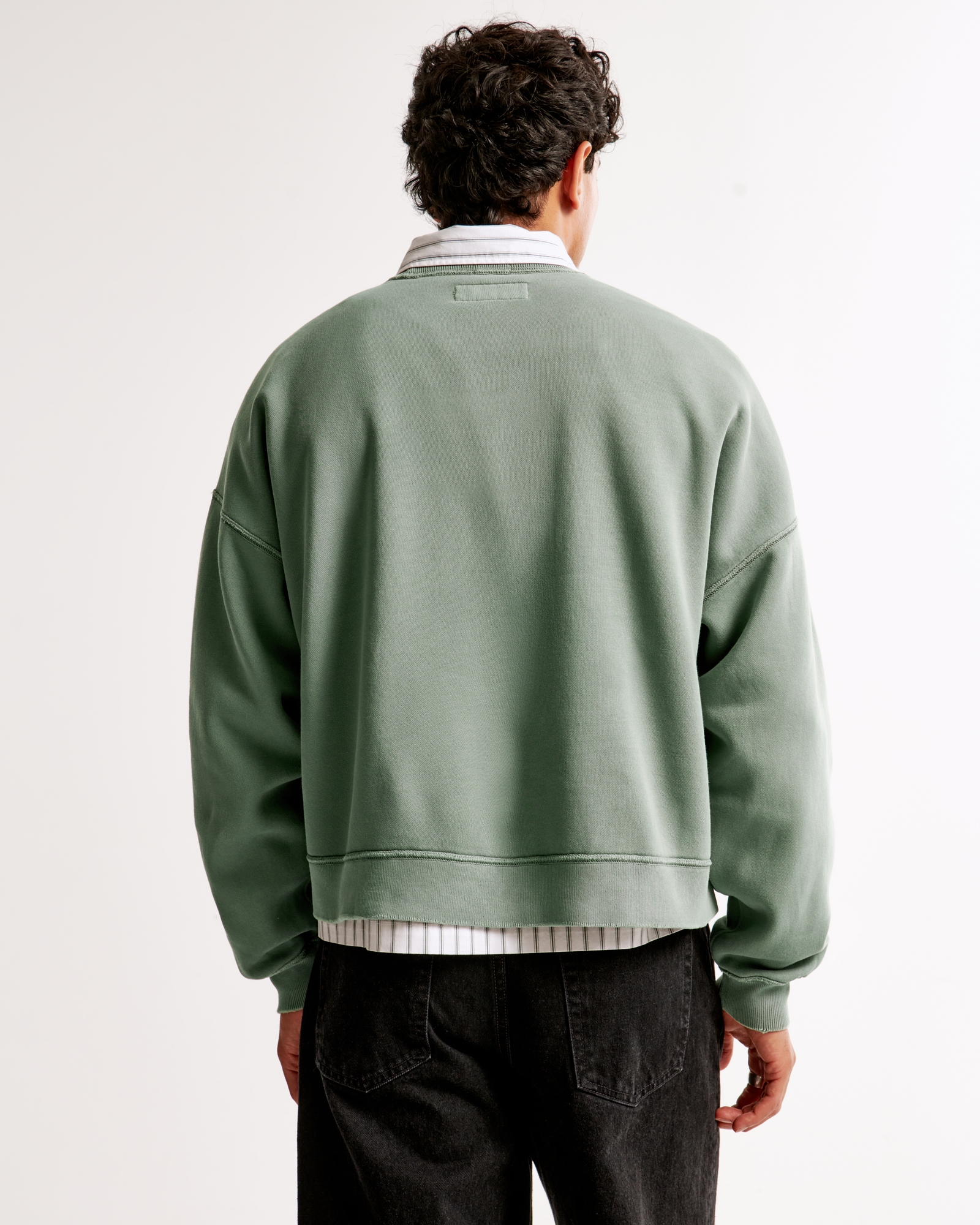 Cropped Essential Crew Sweatshirt