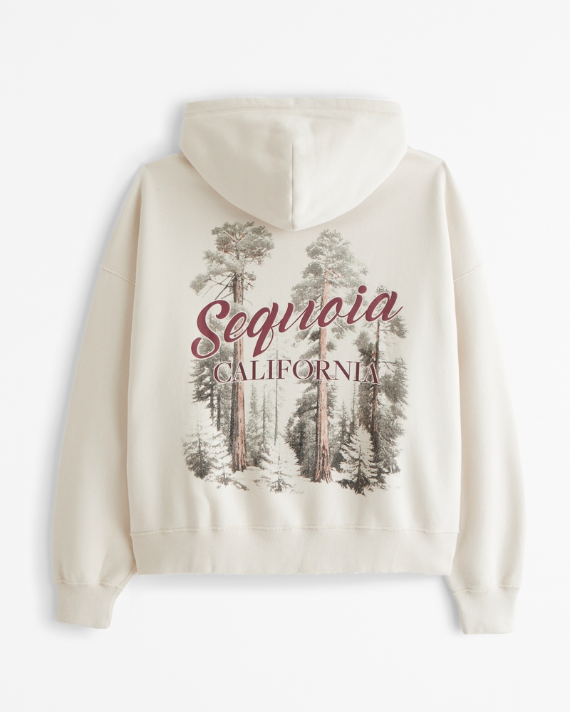 Sequoia Cropped Graphic Popover Hoodie