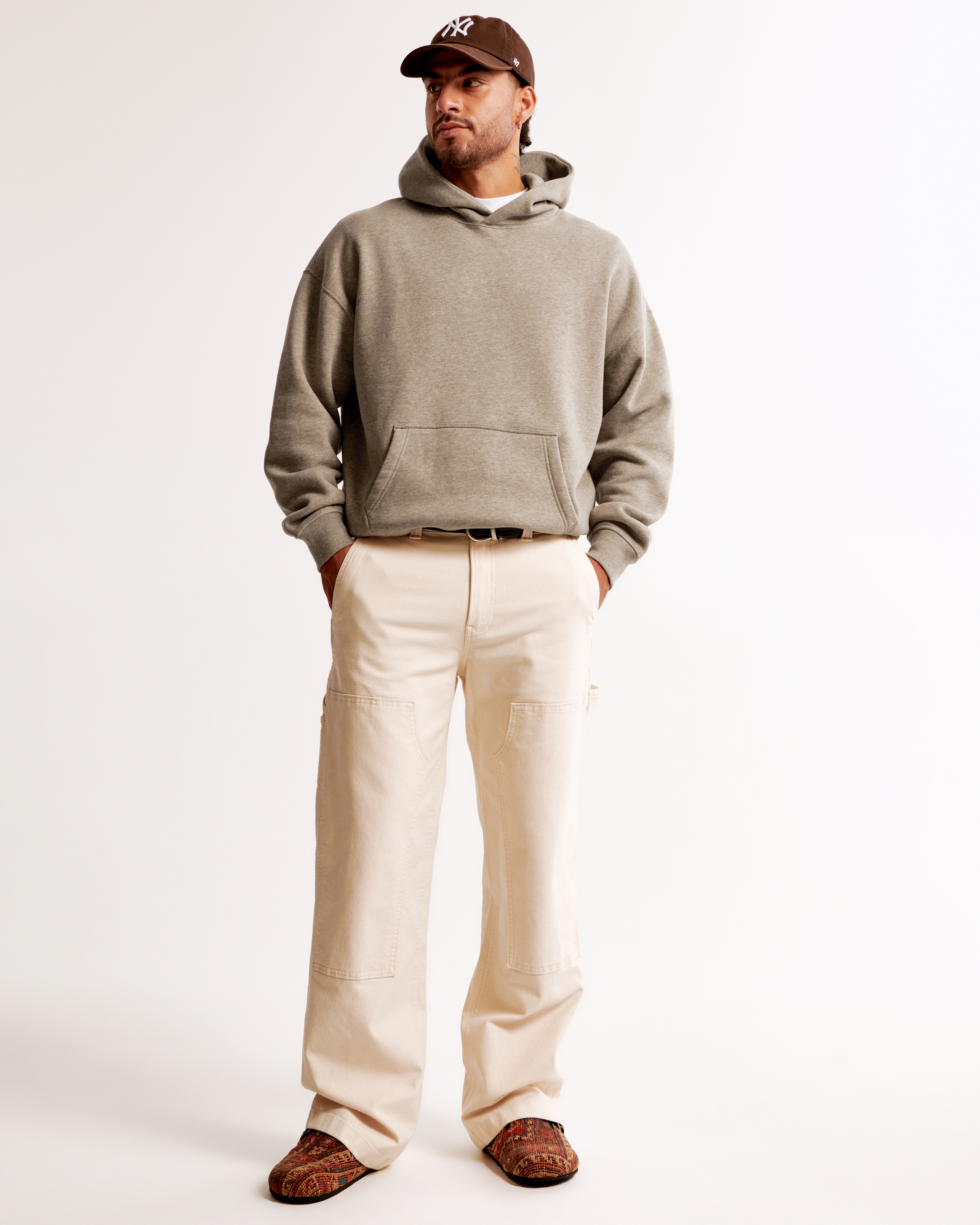 Abercrombie & Fitch Essential Popover Hoodie In Brown