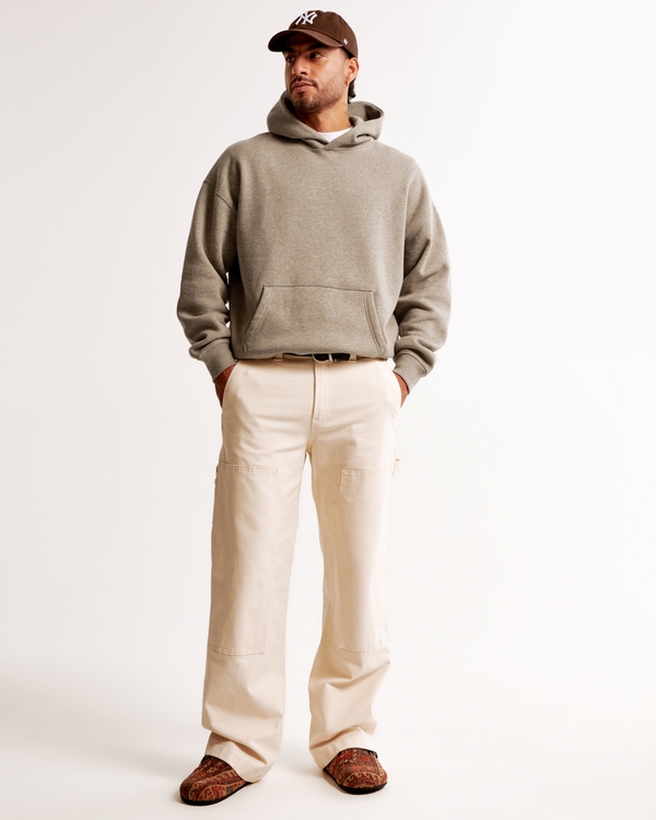 Essential Popover Hoodie, Light Brown Heather