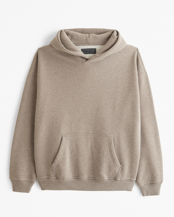 Essential Popover Hoodie, Light Brown Heather view 1