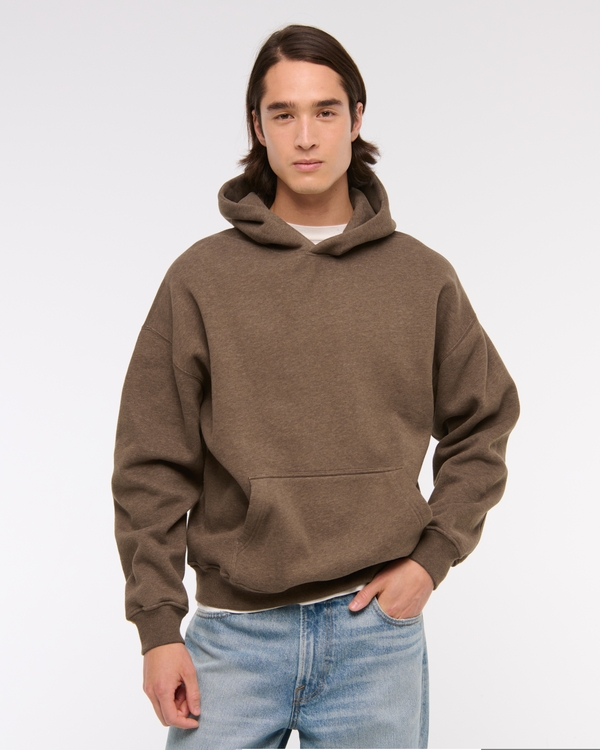 Essential Popover Hoodie, Brown Heather