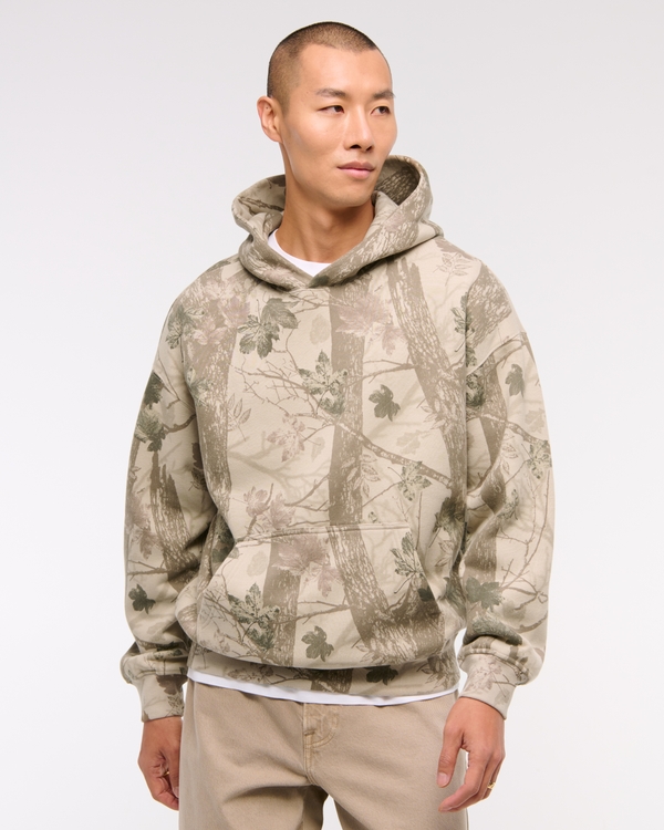 Essential Popover Hoodie, Taupe Camo