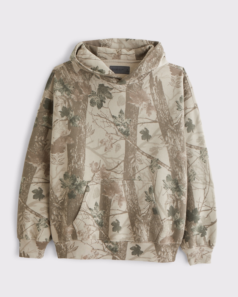 Essential Popover Hoodie BLACK LIGHT CAMO AND GREY