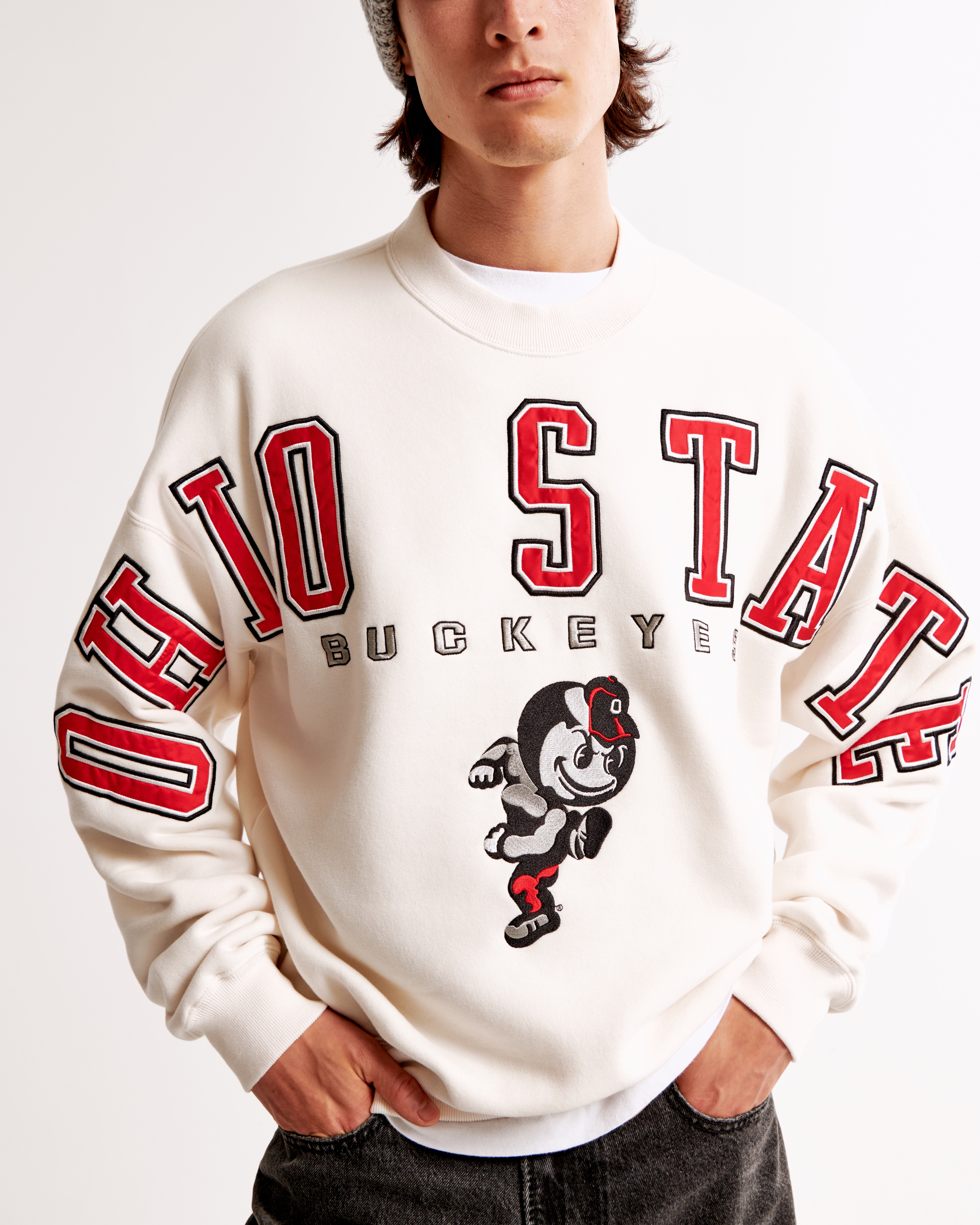 Vintage 1990s Ohio State University Buckeyes Collegiate Crewneck / Go Bucks / outlet NCAA Sweatshirt / Sportswear / Americana / Made In USA