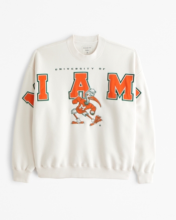 ★Abercrombie & Fitch★マイアミ大学グラフィックスウェット Men's University of Miami Graphic Crew Sweatshirt | Men's