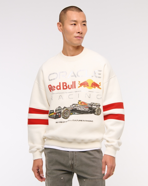 Oracle Red Bull Racing Graphic Crew Sweatshirt, Feather Gray