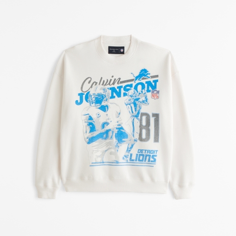 Мужские худи Abercrombie & Fitch Calvin Johnson Graphic Crew Sweatshirt