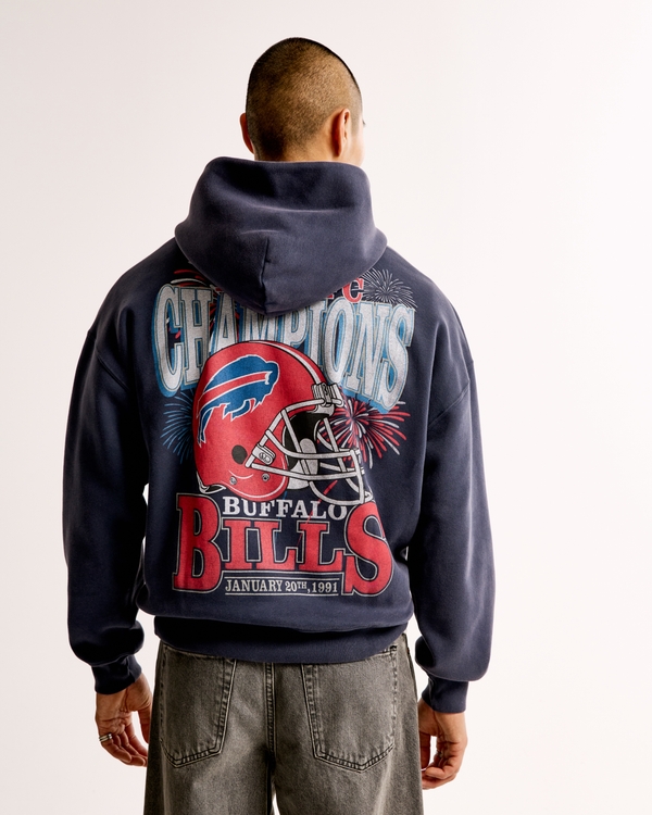 Abercrombie navy blue hoodie hotsell