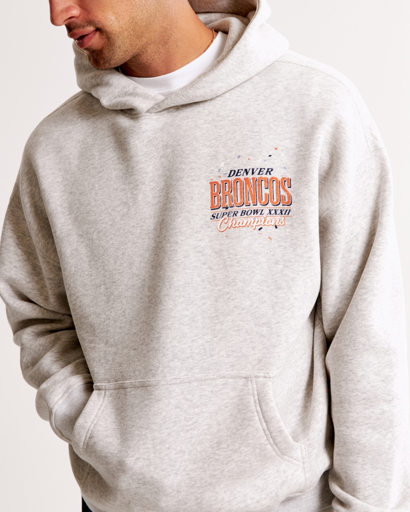 Men's Denver Broncos Graphic Popover Hoodie Men's Tops