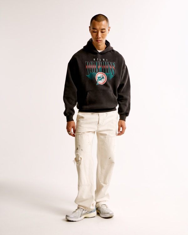 Men's Miami Dolphins Graphic Popover Hoodie | Men's Tops