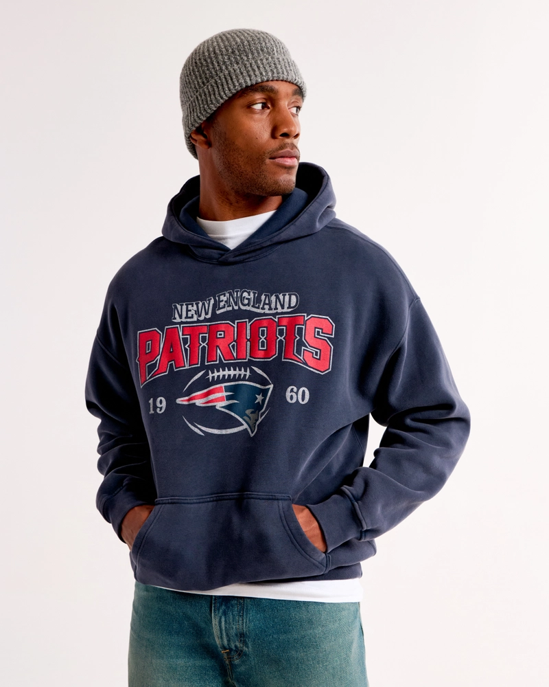 New England Patriots Graphic Popover Hoodie