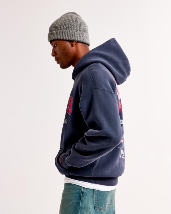 New England Patriots Graphic Popover Hoodie