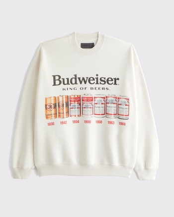 ★Abercrombie & Fitch★バドワイザーグラフィックスウェット Men's Budweiser Graphic Crew Sweatshirt | Men's Tops