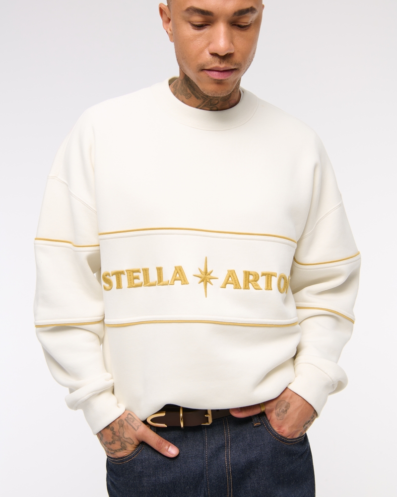Hombre Sudadera de cuello redondo con gráfico de Stella Artois