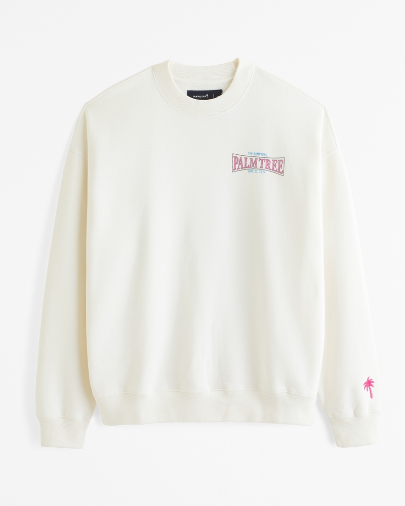 Men's Palm Tree Music Festival Graphic Crew Sweatshirt