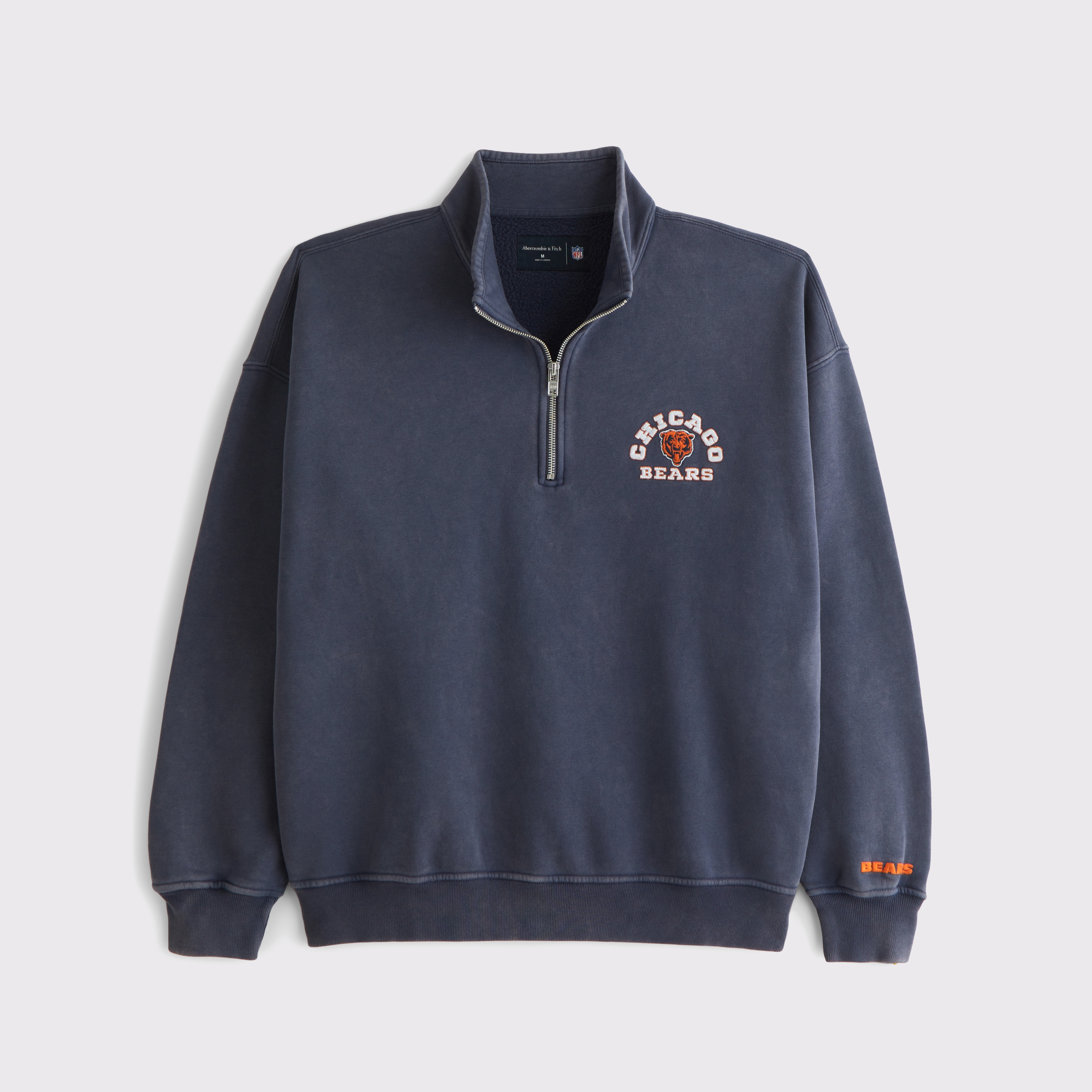【Abercrombie & Fitch】Script Quarter Zip Sweatshirt Men's Scottish Open Graphic Half-Zip Sweatshirt | Men's
