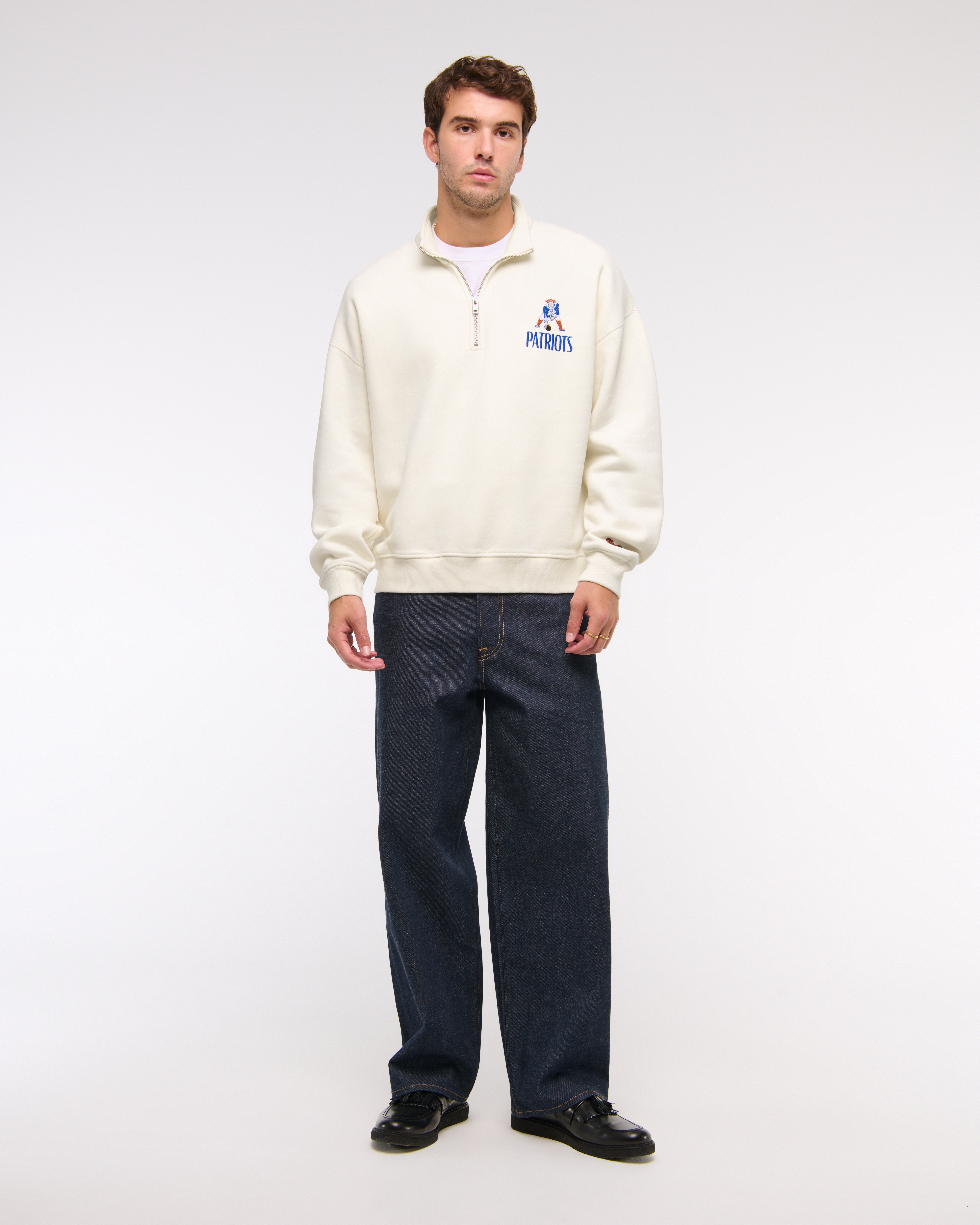 ★Abercrombie & Fitch★New England Patriotsスウェット Men's New England Patriots Half-Zip Sweatshirt | Men's Tops