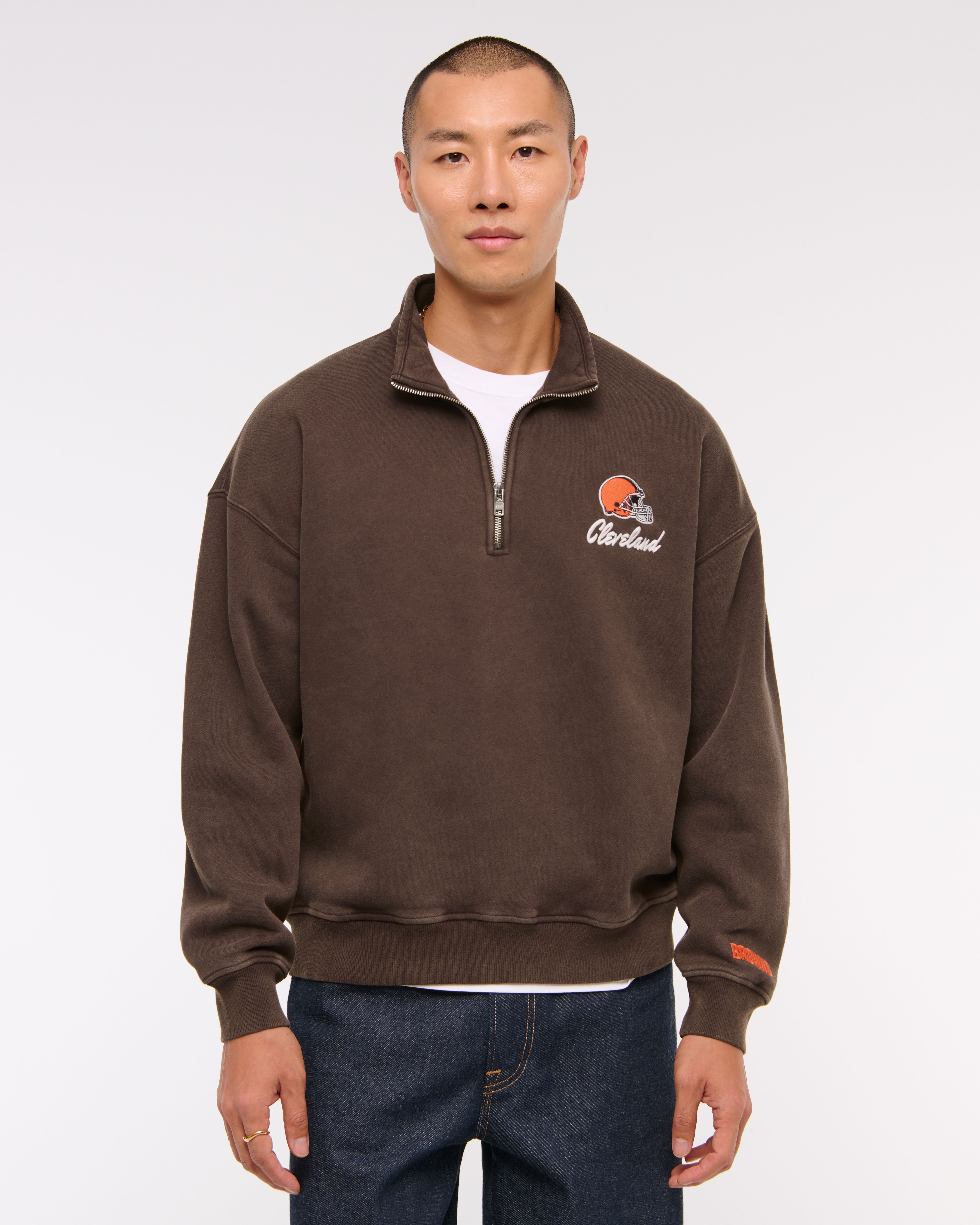 Abercrombie & Fitch Cleveland Browns Half-zip Sweatshirt