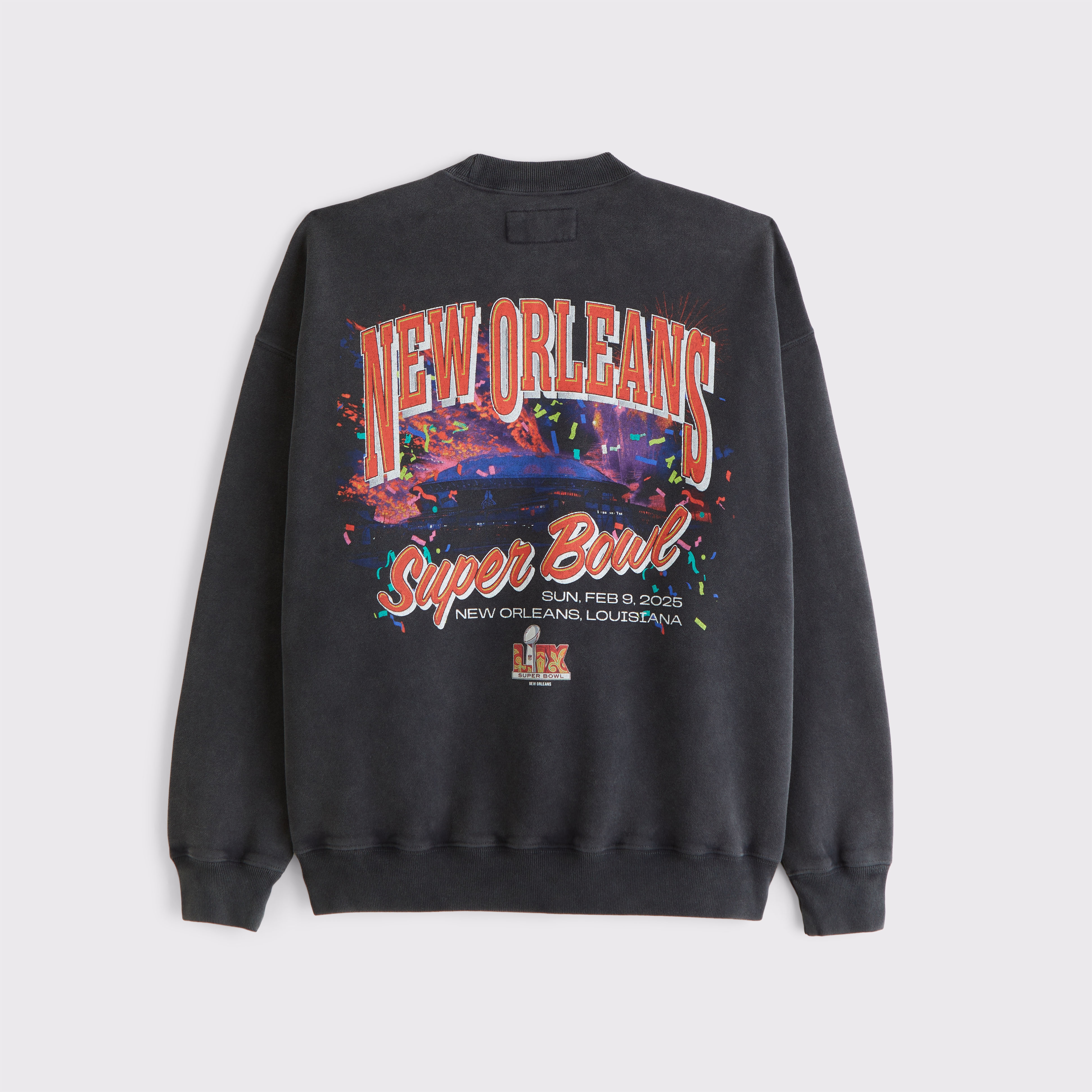 【Crazy Car Wash Crew】OBLIQUE SWEATSHIRTS Men's Super Bowl Graphic Crew Sweatshirt | Men's Clearance