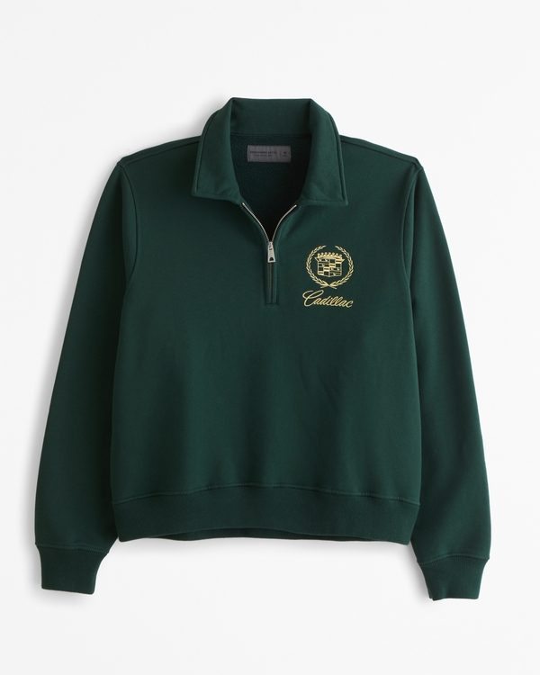 Cadillac Half-Zip Sweatshirt, Dark Green