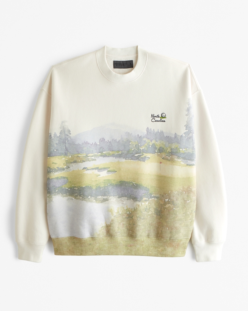 Graphic crew neck clearance
