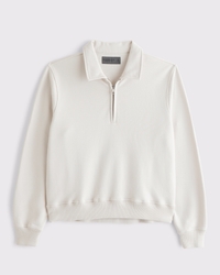 Essential Cropped Half-Zip Sweatshirt
