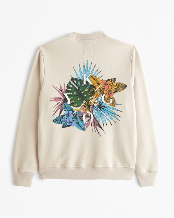 Kygo Graphic Crew Sweatshirt, Light Beige view 1