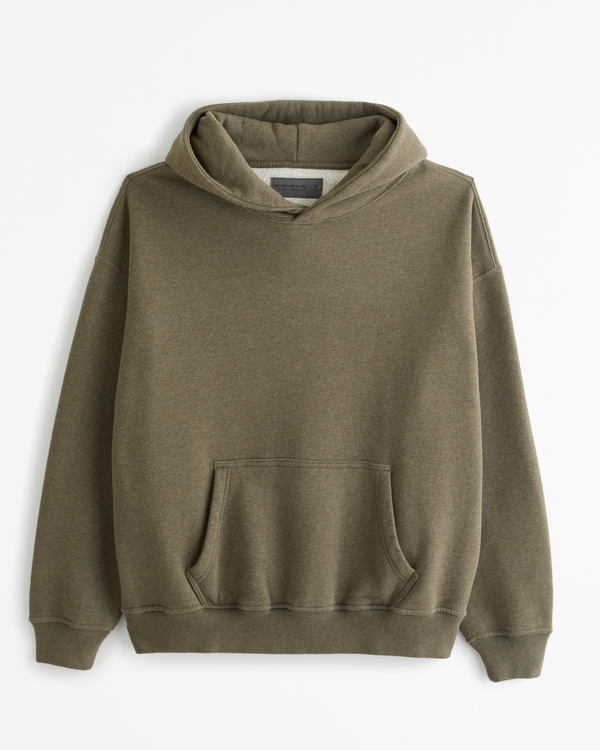 Essential Popover Hoodie, Olive Green Heather