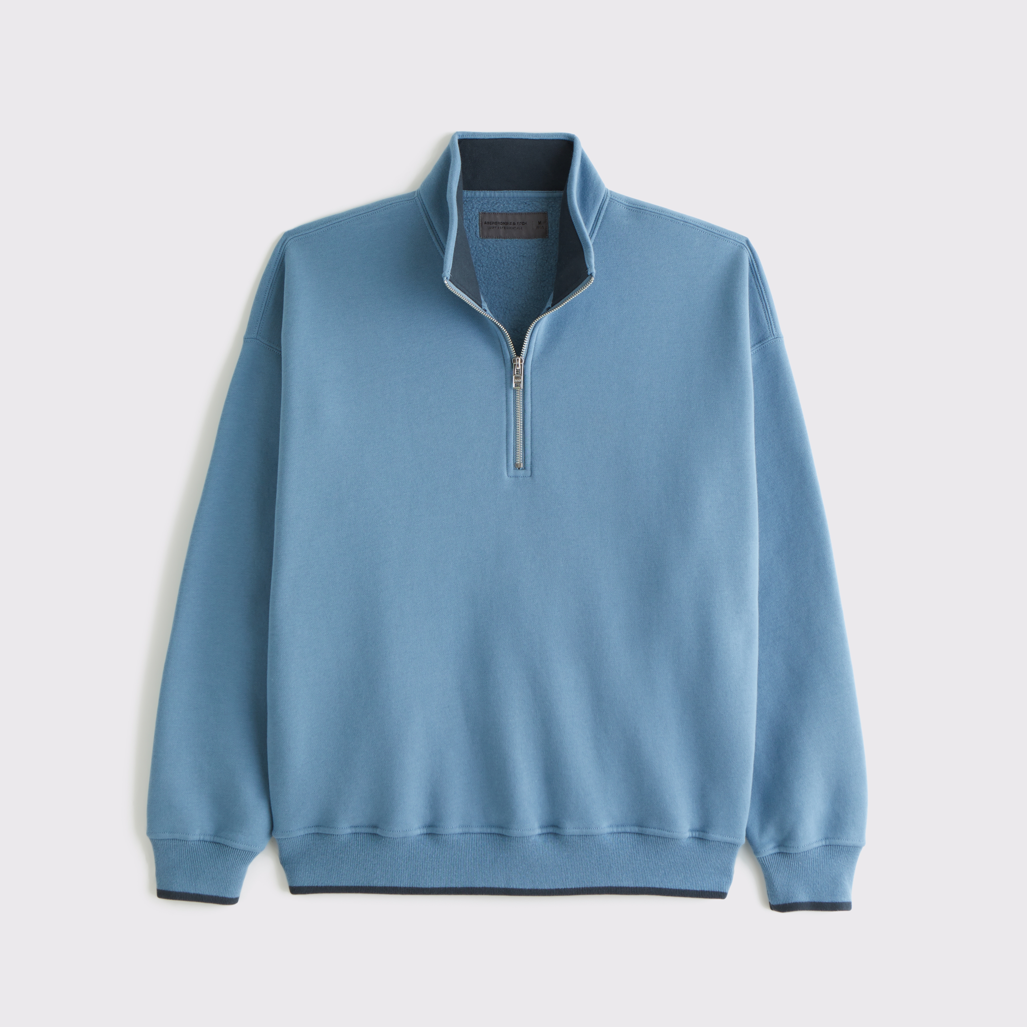 【Abercrombie & Fitch】Script Quarter Zip Sweatshirt Women's Essential Vintage Sunday Half-Zip | Women's Tops