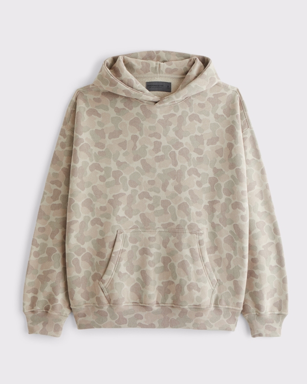 Essential Popover Hoodie, Tan Duck Camo view 1