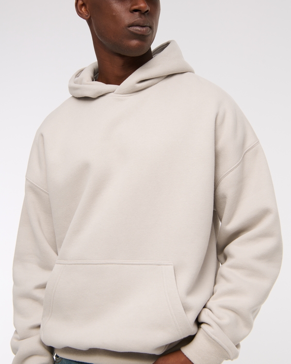 Essential Popover Hoodie, Light Taupe view 2