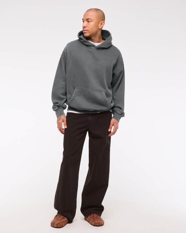 Essential Popover Hoodie, Grey view 2