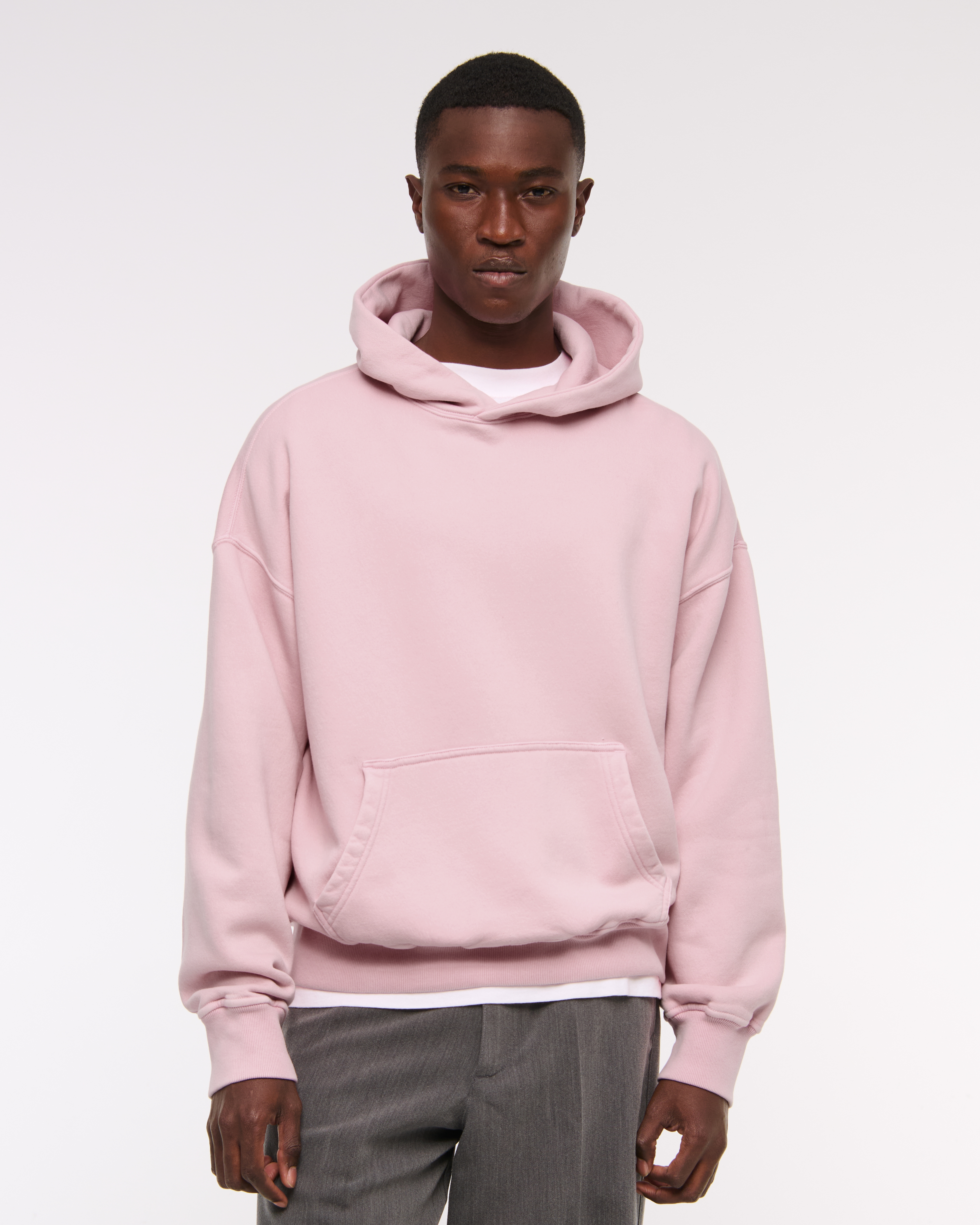 Abercrombie & Fitch Essential Popover Hoodie In Pink