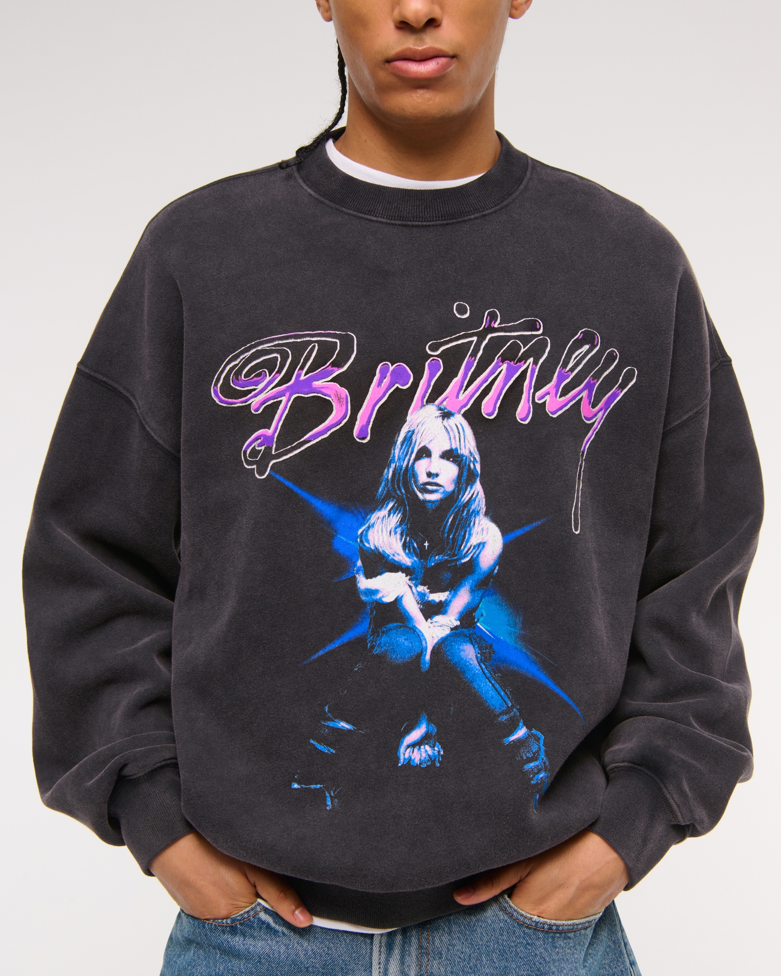 Britney Spears Graphic Crew Sweatshirt