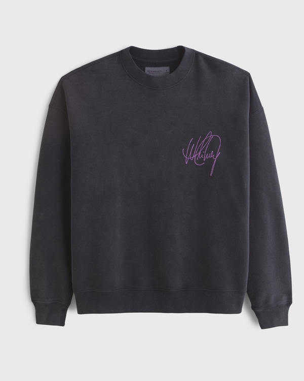 Men's Whitney Houston Graphic Crew Sweatshirt | Men's Clearance