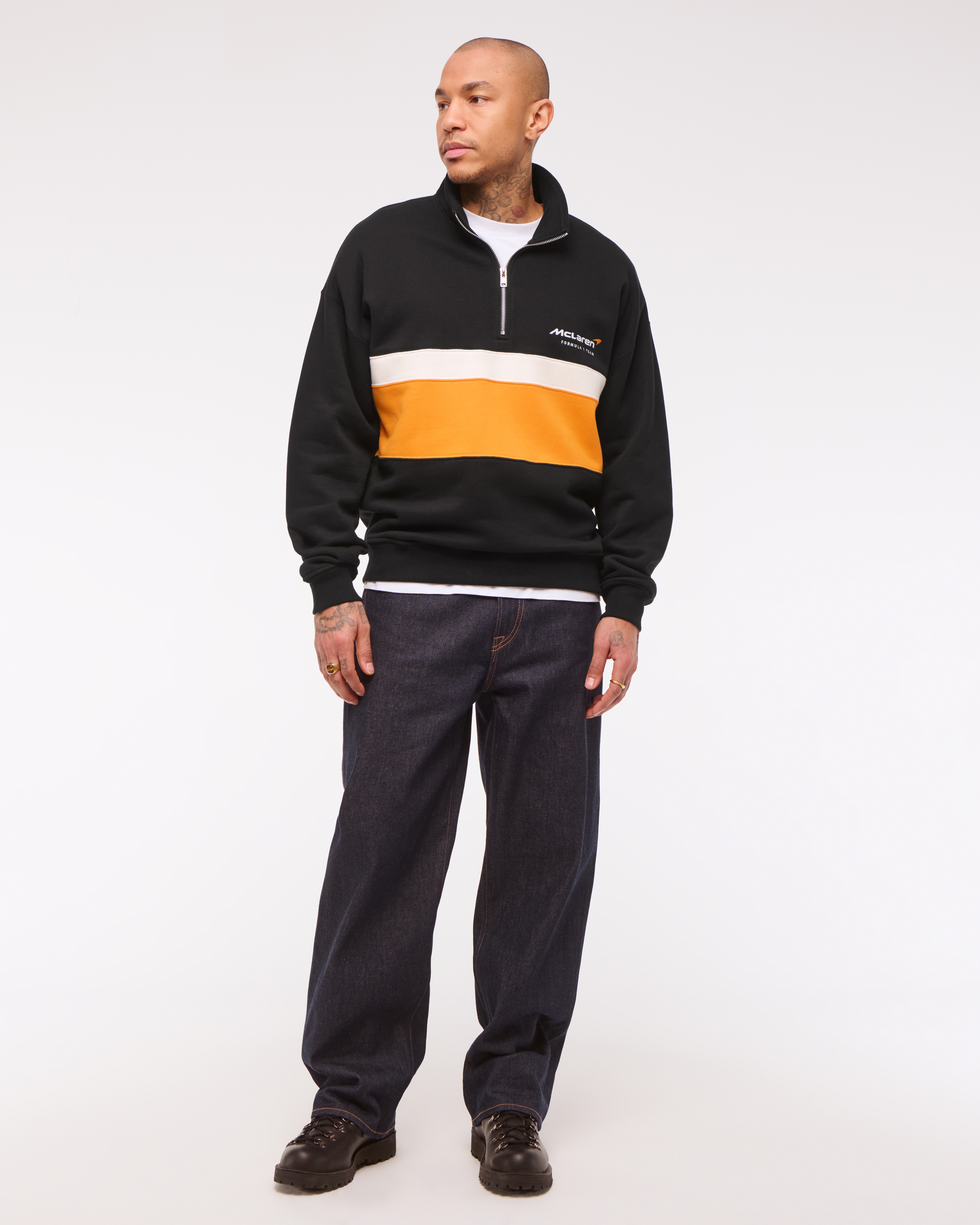 Abercrombie & Fitch☆Mclaren ハーフジップ スウェット Abercrombie & Fitch☆Mclaren ハーフジップ スウェット