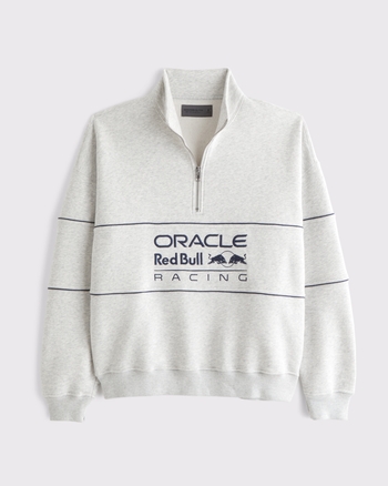Men's Oracle Red Bull Racing Graphic Half-Zip Sweatshirt | Men's Tops | Abercrombie.com